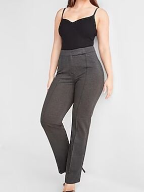 EXPRESS Women's Mid-Rise Seamed Ponte Curvy Bootcut Pant 12
